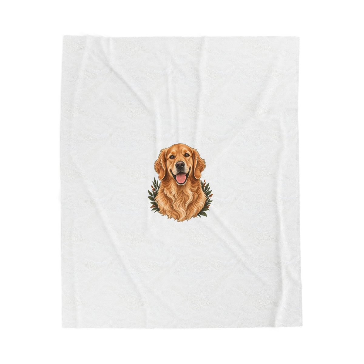 Custom pet portrait on a Pawkeep keepsake blanket