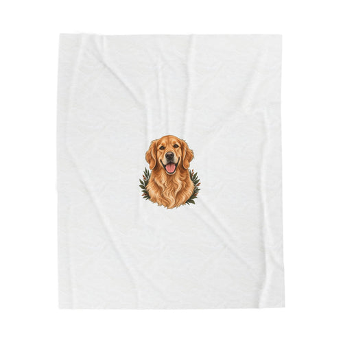 Custom pet portrait on a Pawkeep keepsake blanket